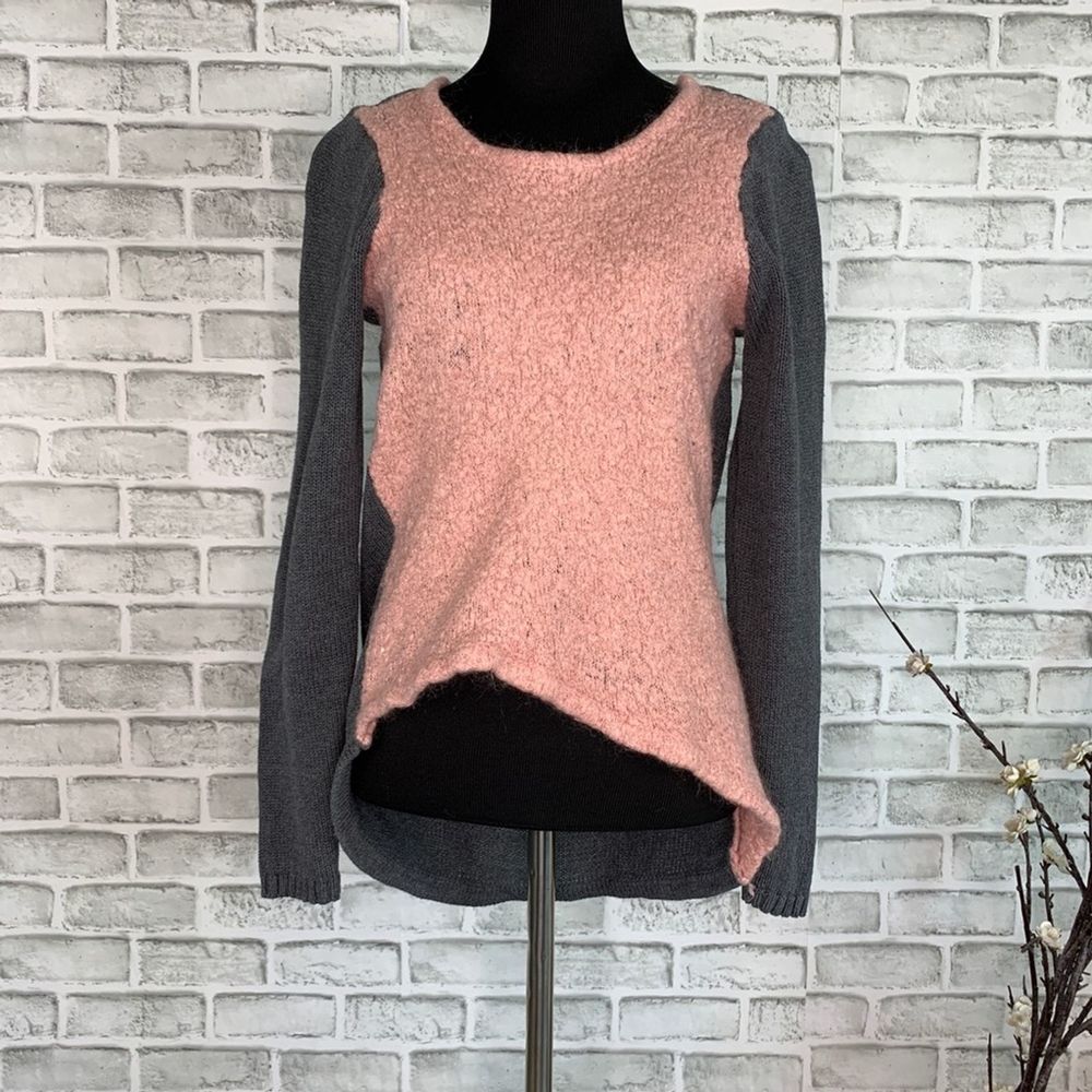 Sundance Asymmetrical Color-Block Mohair Sweater - image 1